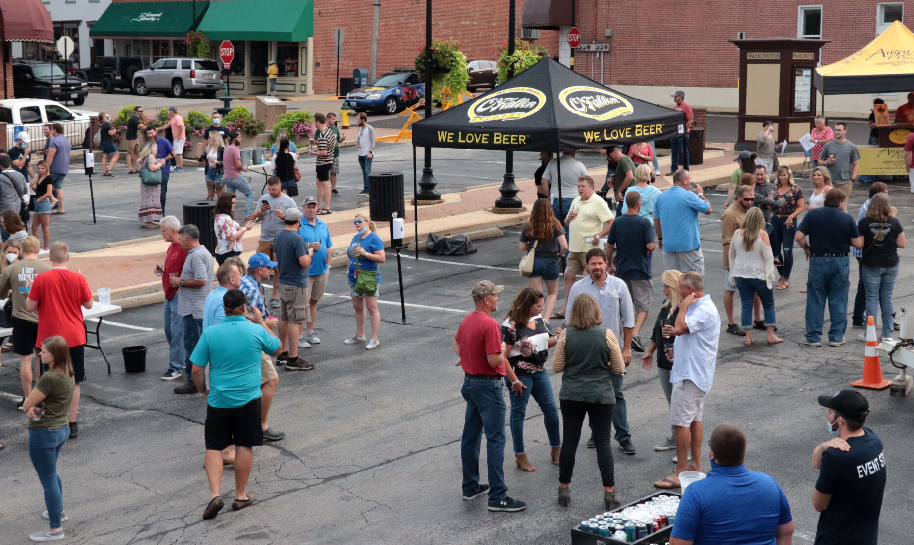 People gathered for Brewfest